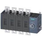 SIEMENS - Sezionatore sottocarico 315 A grand. costr. 3, a 4 poli, comando per parete laterale a destra, apparecchio di base 3KD40440PE400