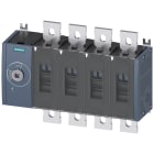 SIEMENS - Sezionatore sottocarico 500 A, grand. costr. 4, a 4 poli, comando frontale a sinistra, apparecchio di base