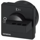 SIEMENS - Comando rotativo, nero 66x66 mm, bloccabile per fissaggio frontale su quattro fori 3LD93432C