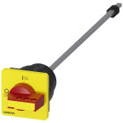 SIEMENS - Comando rotativo bloccoporta, rosso/giallo, 66x66 mm, per fissaggio frontale su quattro fori 300 mm,