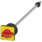 SIEMENS - Comando rotativo bloccoporta, rosso/giallo 48x48 mm, fissaggio frontale