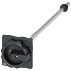 SIEMENS - Comando rotativo bloccoporta, nero 66x66 mm, fissaggio frontale