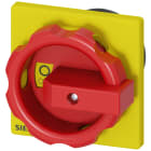 SIEMENS - Comando rotativo, rosso/giallo 66 x 66 mm, fissaggio frontale, fissaggio su foro centrale 22,5 mm