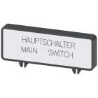 SIEMENS - Targhetta aggiuntiva, de/en Hauptschalter/Main Switch (confezione da 10 pezzi)