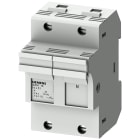 SIEMENS - SENTRON, portafusibili per fusibili cilindrici 14 x 51 mm, 1P+N, In: 50 A, Un AC: 690 V 3NW7151