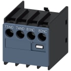 SIEMENS - Blocchetto di contatti ausiliari 1NO+1NC, vie di corrente: 1NO, 1NC, collegamento dallalto 3RH29111LA11