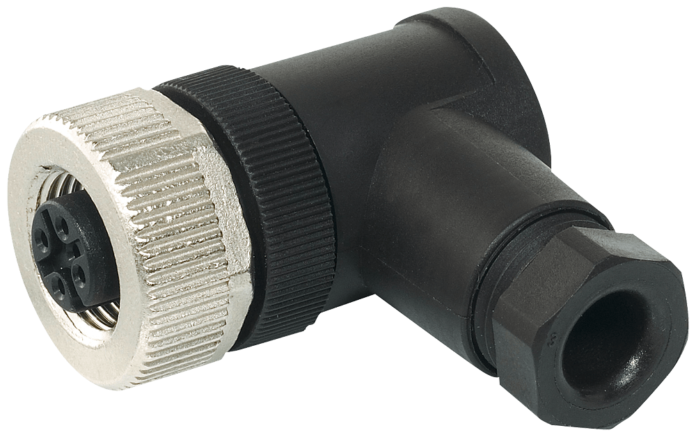 SIEMENS - Presa M12, angolata, 4 poli, morsetti a vite, max. 0,75 mm², A-coded, max. 4 A