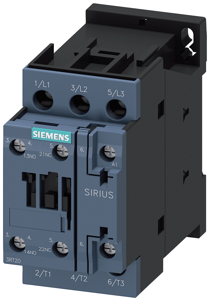 SIEMENS - CONTACTOR,AC3:15KW 1NO+1NC AC24V 50HZ 3RT20271AB001AA0