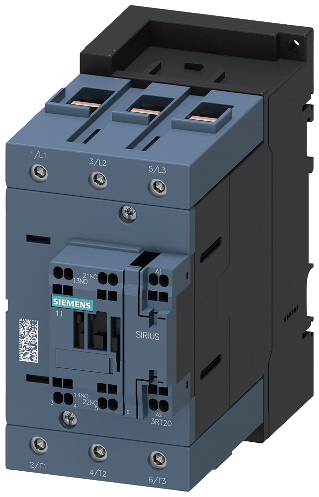 SIEMENS - CONTACTOR F.RAIL,AC3:37KW,1NO+1NC,24VDC 3RT20453XB406LA2