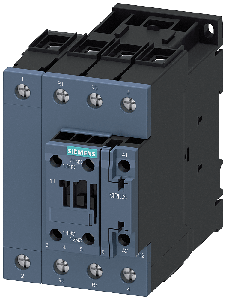 SIEMENS - CONTATTORE 2NO+2NC,AC3:22KW 3RT25361AH20