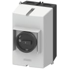SIEMENS - Custodia per montaggio sporgente in fusione di alluminio IP65, larghezza di incasso:72 mm, morsetto PE per interruttore automatico S0