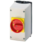 SIEMENS - Custodia per montaggio sporgente in materiale isolante con comando rotativo di OFF DI EMERGENZA, 72 mm, passacavo metrico 3RV19231GA00