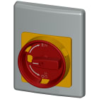 SIEMENS - Mostrina frontale in materiale isolante IP55, comando rotativo di OFF DI EMERGENZA gr. costr. S0, S2, S3