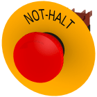 SIEMENS - Pulsante a fungo di ARRESTO DI EMERGENZA, 16 mm, rotondo, in plastica, colore rosso 3SB22031AC01