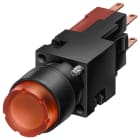 SIEMENS - Pulsante luminoso, 16 mm, rotondo, in plastica, colore giallo