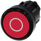SIEMENS - Pulsante, 22 mm, rotondo, in plastica, colore rosso, iscrizione: O, bottone