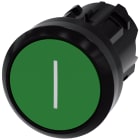 SIEMENS - Pulsante, 22 mm, rotondo, in plastica, colore verde, iscrizione: I, bottone