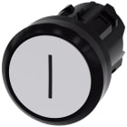 SIEMENS - Pulsante, 22 mm, rotondo, in plastica, colore bianco, iscrizione: I, bottone