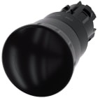 SIEMENS - Pulsante a fungo, 22 mm, rotondo, in plastica, colore nero, sblocco a rotazione