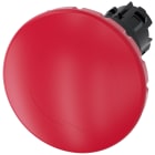 SIEMENS - Pulsante a fungo di ARRESTO DI EMERGENZA, 22 mm, rotondo, in plastica, colore rosso, 60 mm, sblocco a rotazione