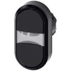 SIEMENS - Pulsante doppio, 22 mm, rotondo, in plastica, colore nero, nero