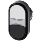 SIEMENS - Pulsante doppio, 22 mm, rotondo, in plastica, colore bianco, nero
