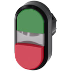 SIEMENS - Pulsante doppio, 22 mm, rotondo, in plastica, colore verde, rosso