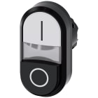 SIEMENS - Pulsante doppio, 22 mm, rotondo, in plastica, colore bianco: I, colore nero: O