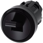 SIEMENS - Interruttore a levetta, 22 mm, rotondo, in plastica, colore nero, 2 posizioni di commutazione O<I