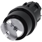 SIEMENS - Selettore a chiave RONIS, 22 mm, rotondo, in plastica, estrazione chiave O