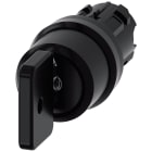 SIEMENS - Selettore a chiave O.M.R., 22 mm, rotondo, in plastica, colore nero, estrazione chiave O