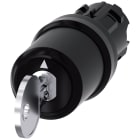 SIEMENS - Selettore a chiave Siemens, C, 22 mm, rotondo, in plastica, estrazione chiave O 3SU10005HJ010AA0