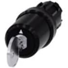 SIEMENS - Selettore a chiave Siemens, B, 22 mm, rotondo, in plastica, estrazione chiave I+II 3SU10005PL410AA0