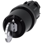 SIEMENS - Selettore a chiave Siemens, B, 22 mm, rotondo, in plastica, estrazione chiave I+O+II