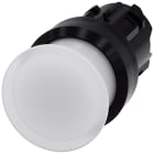 SIEMENS - Pulsante a fungo, illuminato, 22 mm, rotondo, in plastica, colore bianco, 30 mm