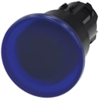 SIEMENS - Pulsante a fungo, illuminato, 22 mm, rotondo, in plastica, colore blu, 40 mm