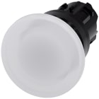 SIEMENS - Pulsante a fungo, illuminato, 22 mm, rotondo, in plastica, colore bianco, 40 mm