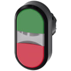 SIEMENS - Pulsante doppio, illuminato, 22 mm, rotondo, in plastica, colore verde, rosso 3SU10013AB420AA0
