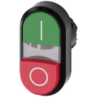 SIEMENS - Pulsante doppio, illuminato, 22 mm, rotondo, in plastica, colore verde: I, colore rosso: O