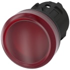SIEMENS - Indicatore luminoso, 22 mm, rotondo, in plastica, colore rosso, gemma, liscia