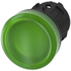SIEMENS - Indicatore luminoso, 22 mm, rotondo, in plastica, colore verde, gemma, liscia