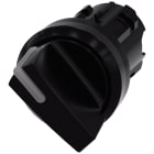 SIEMENS - Selettore, illuminabile, 22 mm, rotondo, in plastica, colore nero, selettore corto