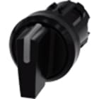 SIEMENS - Selettore, illuminabile, 22 mm, rotondo, in plastica, colore nero, selettore corto