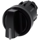 SIEMENS - Selettore, illuminabile, 22 mm, rotondo, in plastica, colore nero, selettore corto