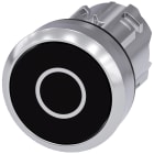 SIEMENS - Pulsante, 22 mm, rotondo, in metallo lucido, colore nero, iscrizione: O, bottone