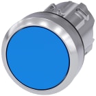 SIEMENS - Pulsante, 22 mm, rotondo, in metallo lucido, colore blu, bottone