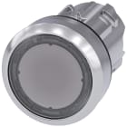 SIEMENS - Pulsante, 22 mm, rotondo, in metallo lucido, trasparente, bottone