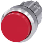 SIEMENS - Pulsante, 22 mm, rotondo, in metallo lucido, colore rosso, bottone, sporgente, con possibilità di blocco