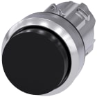 SIEMENS - Pulsante, 22 mm, rotondo, in metallo lucido, colore nero, bottone