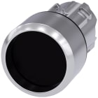 SIEMENS - Pulsante, 22 mm, rotondo, in metallo lucido, colore nero, ghiera